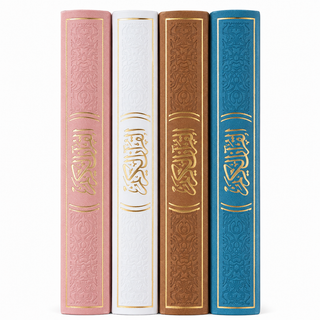 Al Quran Al Kareem (Rainbow Quran in beautiful different leather cover) Large Size 17x24 CM