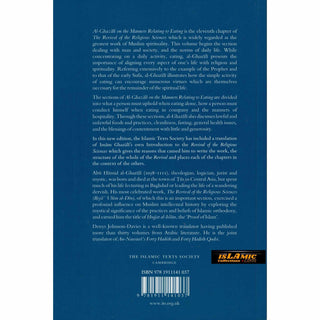 Al-Ghazali on the Manners Relating to Eating: Book XI of the Revival of the Religious Sciences (Ghazali Series) By Abu Hamid Al-Ghazali