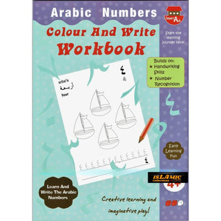 Arabic Numbers Colour and Write Workbook By Fehmida Ibrahim Shah