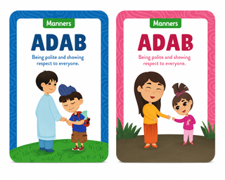 Best Behaviours Islamic Flash Cards for Kids – 50 Educational Cards | Little Pilgrims