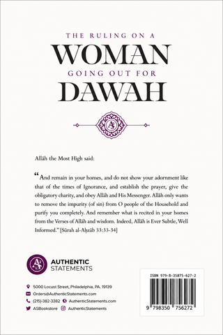 The Ruling on a Woman Going Out for Da'wah | Sukaynah | Paperback