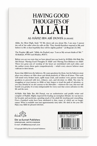 Having Good Thoughts of Allāh | Al-Hāfiẓ Ibn Abī Dunyā