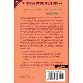 Ibn Seerin's Dictionary of Dreams: According to Islamic Inner Traditions By Muhammad M. Al-Akili