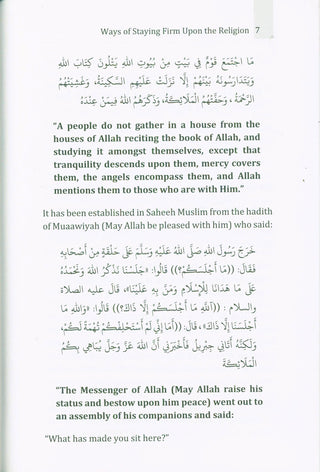 Ways Of Staying Firm Upon The Religion | Maktabul-Irshad