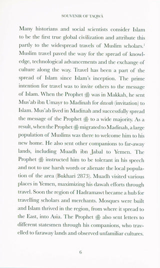 Souvenir Of Taqwa - A Travel Handbook For Muslim | Abeer Aran