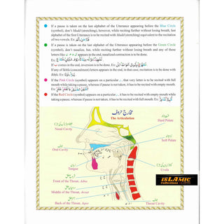 Juz Amma with colour coded Tajweed Rules in English,(30th Part only) (Persian/Urdu script)