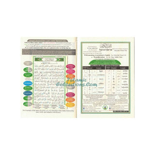 Tajweed Quran with meaning Translation and Transliteration in English Small 8x12 CM